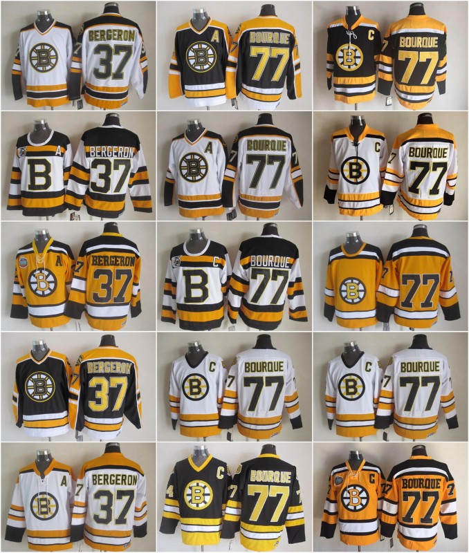 Mens Vintage 77 Ray Bourque Jersey Hockey 37 Patrice Bergeron Boston Bruins Jersey Retro CCM Black White Yellow, Black;red
Mens Vintage 77 Ray Bourque Jersey Hockey 37 Patrice Bergeron Boston Bruins Jersey Retro CCM Black White Yellow, Black;red