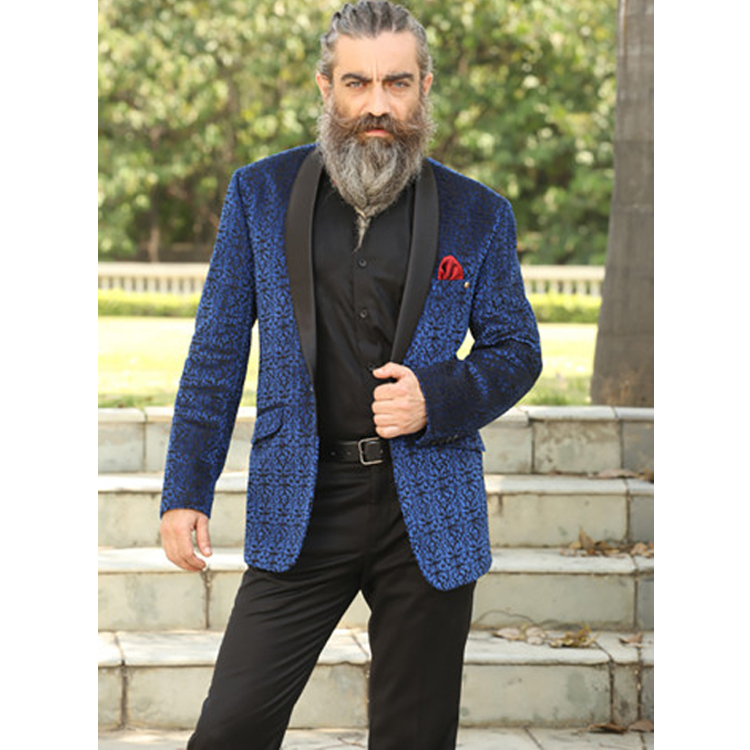 Gentlemen Fashion Groom Wear For Wedding Royal Blue Shawl Lapel Men Blazer Only One Jacket Custom Made