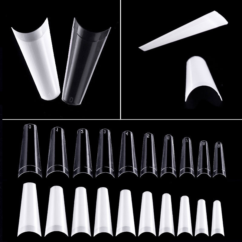 Art Tips Half Cover C Curve False Nails 500 Acrylic Gel Nail Manicure Decor Nail