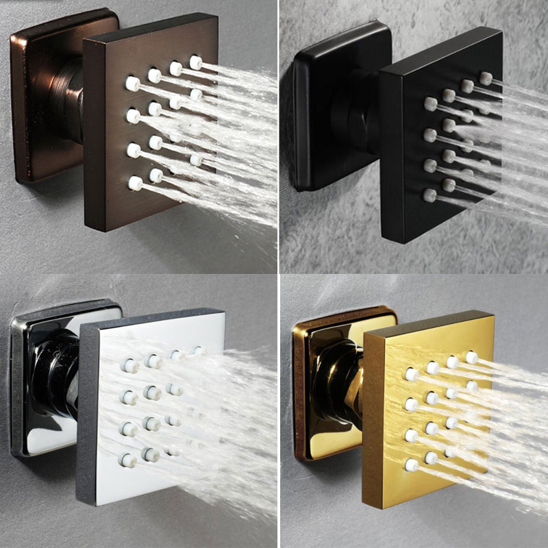 2 inches multi color brass square shower body spa jets chrome/black/gold/bronze finish conceal shower head body massage sprayer
2 inches multi color brass square shower body spa jets chrome/black/gold/bronze finish conceal shower head body massage sprayer