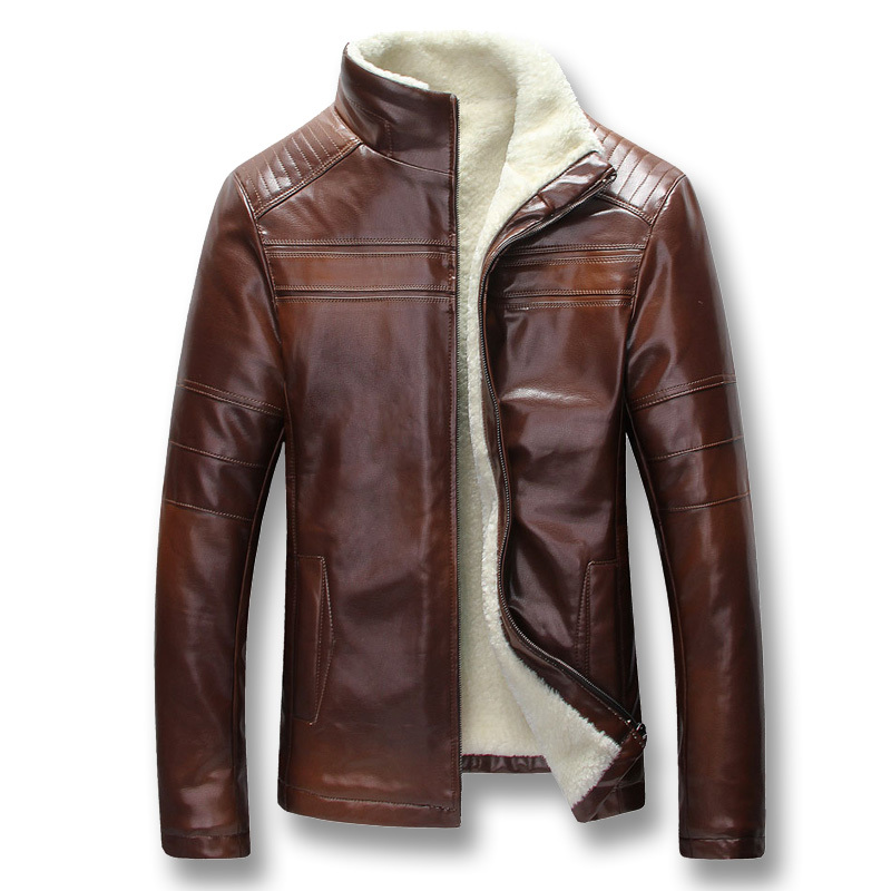 Men Winter Thick Fleece PU Leather Jackets Coats Hombre Male Casual Fashion Slim Fit Large Size Zip Jackets T200102, Black
Men Winter Thick Fleece PU Leather Jackets Coats Hombre Male Casual Fashion Slim Fit Large Size Zip Jackets T200102, Black