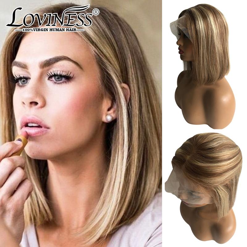 Highlight Wig 13*6 Virgin Brown Blonde Balayage Short Bob Wig Ombre Remy Brazilian Baby Hair 360 Lace Frontal For Black Women, 6t-6-613
Highlight Wig 13*6 Virgin Brown Blonde Balayage Short Bob Wig Ombre Remy Brazilian Baby Hair 360 Lace Frontal For Black Women, 6t-6-613