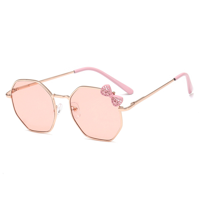 Newest Baby Children Anti-Ultraviolet Glasses Eyewear Summer Toddler Kids Bowknot Metal SunGlasses Girls Sunglasses H260130