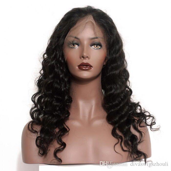 Pretty Deep Wave Lace Front Human Hair Brazilian Wigs Front Lace Wigs With Baby Hair Pre Plucked Natural Hairline 150% 360 lace wig