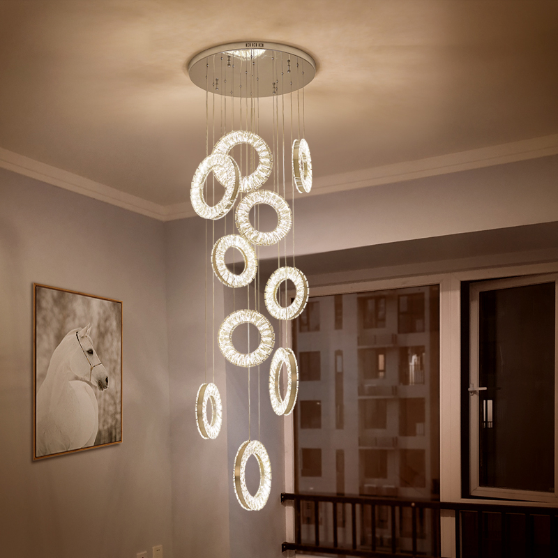 Led crystal chandeliers modern staircase chandelier fishing line suspension long hanging ceiling lamps country house loft lamp
Led crystal chandeliers modern staircase chandelier fishing line suspension long hanging ceiling lamps country house loft lamp