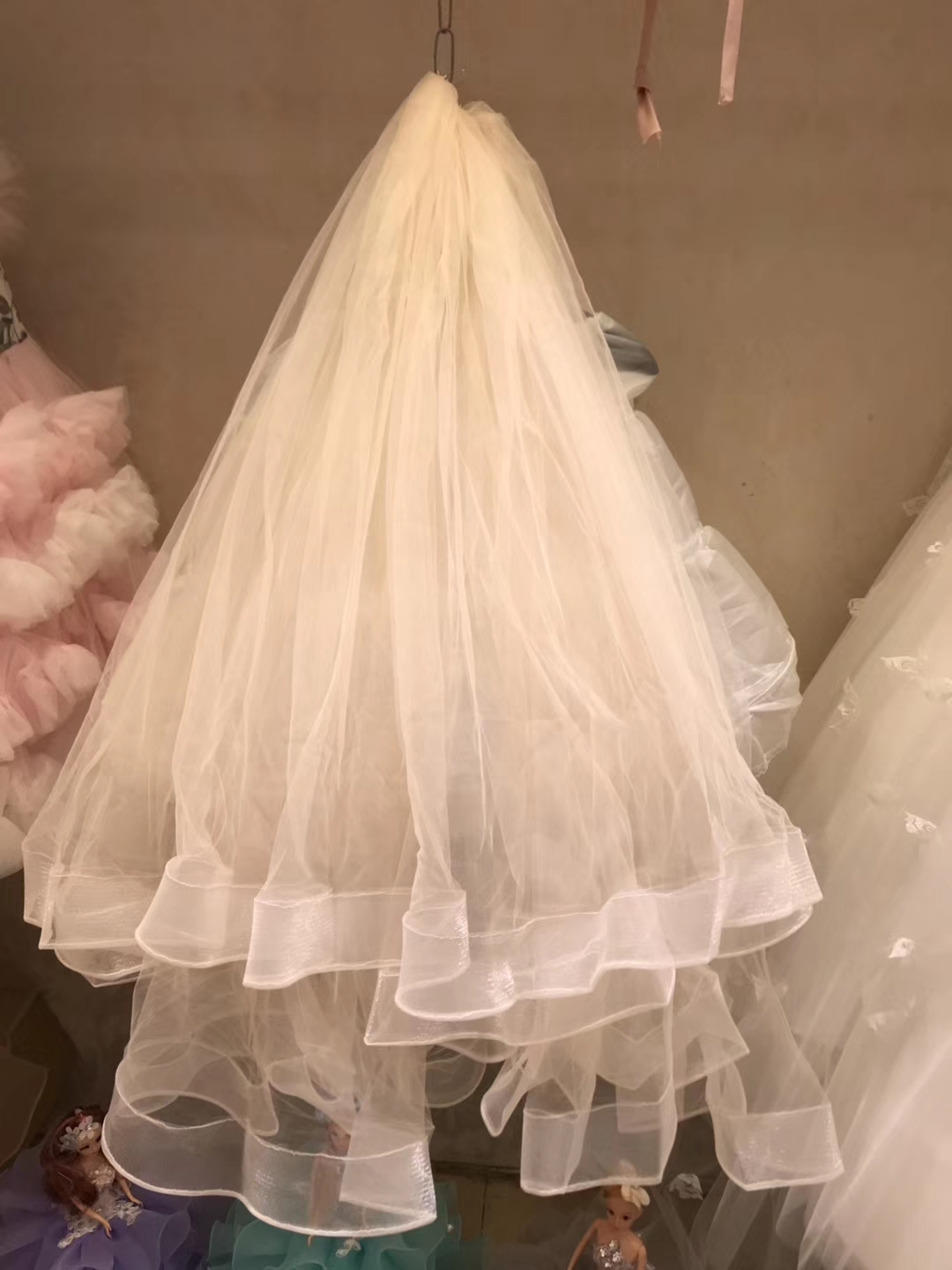 Two Layers White High Quality Wedding Veil Ribbon EdgeBride Veil for Women Wedding Accessories Bridal decoration