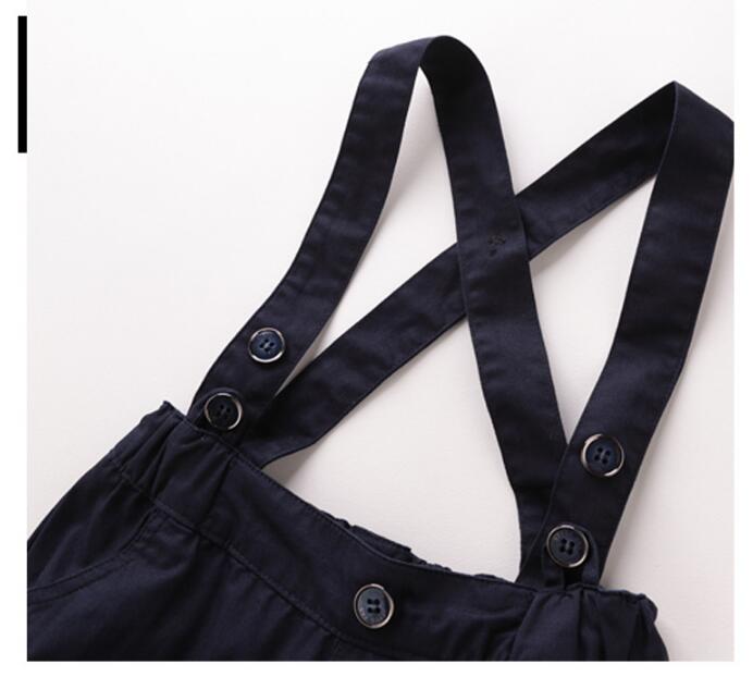 Baby Boys Summer Rompers with Gentleman's Bow Tie - Breathable Cotton Overall Set for Kids