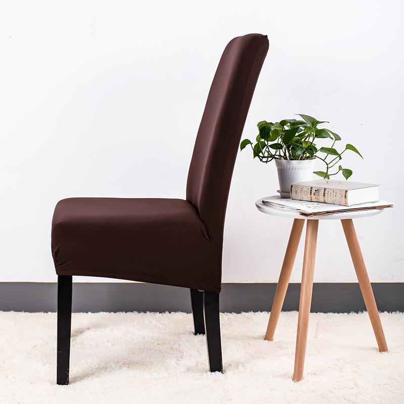 XL Solid Color Chair Cover Slipcovers Spandex Stretch Dining Seat Wedding Chair Cover White Black for Living Room