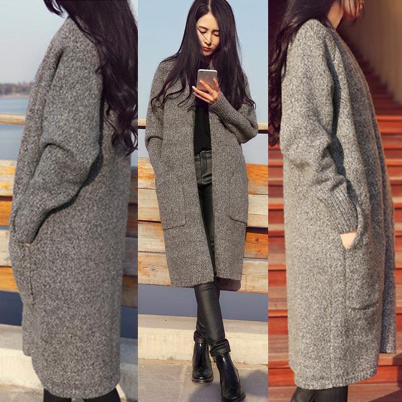 Knitted Sweater Long Sleeve Casual Street Stylish With Pockets Shopping Autumn Knee Length Dating Women Cardigan, Gray
Knitted Sweater Long Sleeve Casual Street Stylish With Pockets Shopping Autumn Knee Length Dating Women Cardigan, Gray