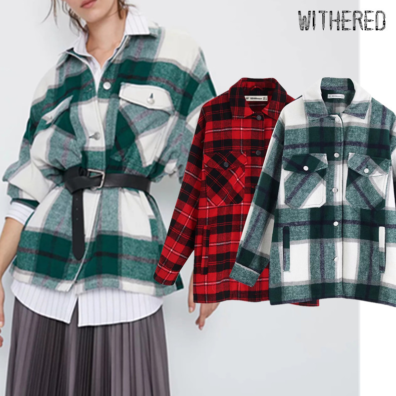 Withered england vintage Flannel plaid oversize thick blouse women blusas mujer de moda 2020 kimono shirt womens tops and blouse, Green
Withered england vintage Flannel plaid oversize thick blouse women blusas mujer de moda 2020 kimono shirt womens tops and blouse, Green