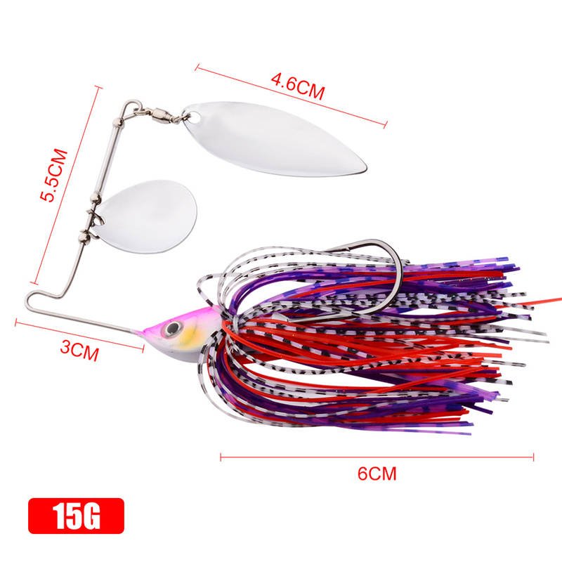 Double Willow blade Spinnerbaits lead bait 10g 20g 30g realistic Head premium silicone skirting Jigs Buzz Bait
Double Willow blade Spinnerbaits lead bait 10g 20g 30g realistic Head premium silicone skirting Jigs Buzz Bait