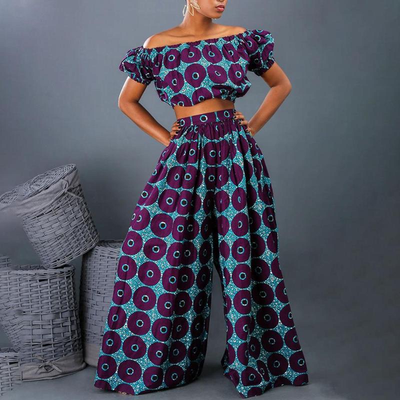 2020 Summer Off- Shoulder Two-Piece African High Waist Pants & Skirts African Style Dashiki Print Trousers Wide Legs
2020 Summer Off- Shoulder Two-Piece African High Waist Pants & Skirts African Style Dashiki Print Trousers Wide Legs