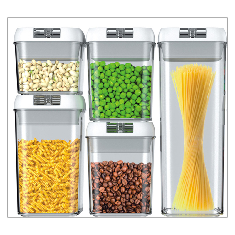 5pcs Easy Buckle Storage Container Plastic Kitchen Storage Box Multi Grain Tank Transparent Sealed Multi Capacity
5pcs Easy Buckle Storage Container Plastic Kitchen Storage Box Multi Grain Tank Transparent Sealed Multi Capacity