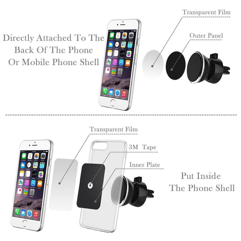 Strong Magnetic Car Holder Air Vent Bracket Universal Mobile Phone GPS 360 Degree Rotation Mount