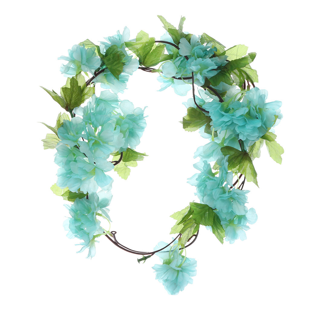 2019 NEW 1 PC Artificial Cherry Blossom Rattan Vine Garland Home Decor decoration maison Artificial flower rattan#, Blue
2019 NEW 1 PC Artificial Cherry Blossom Rattan Vine Garland Home Decor decoration maison Artificial flower rattan#, Blue