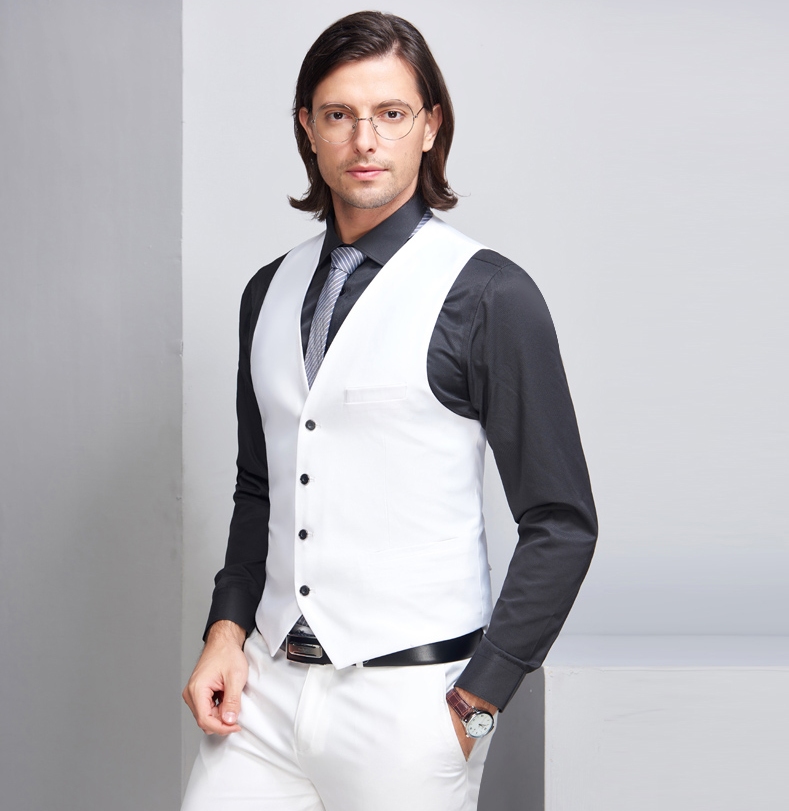 Custom Made Fine Cool Single Breasted Vests British Style For Men Suitable For Men's Wedding / Dance / Dinner Best Men's Vest