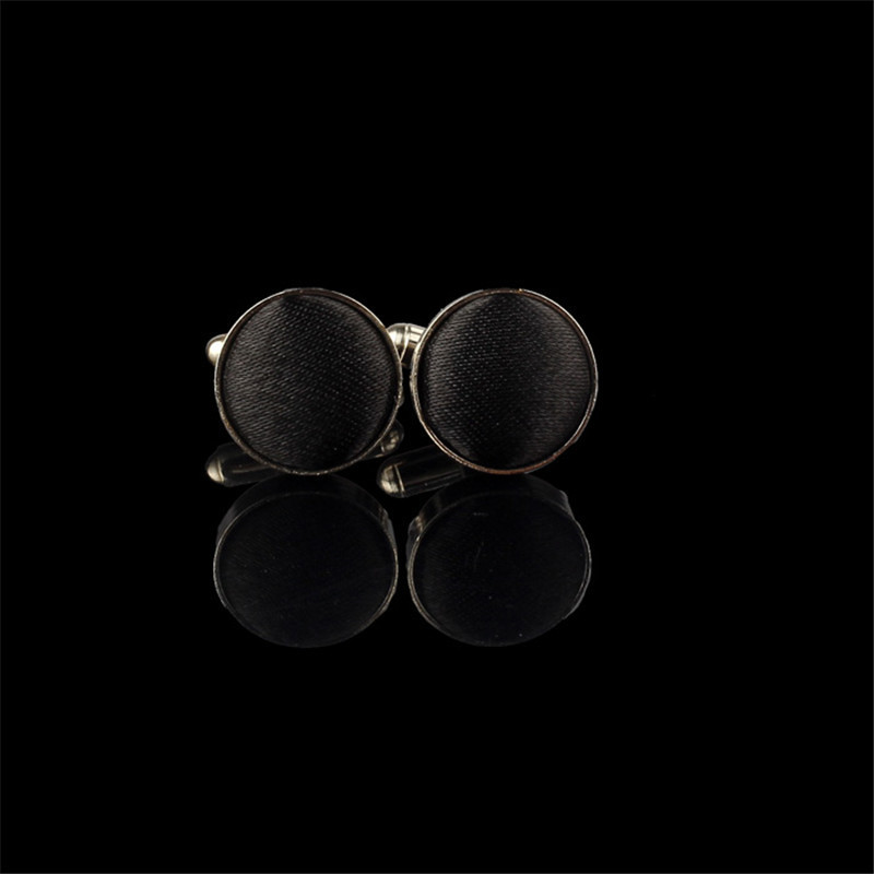 snowshine YLW 1Pair Mens Dress Round Cloth Cufflinks For Business Shirt Wedding Party free shipping D19011003