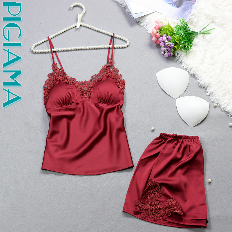 6 Colors Pajama Set For Women Sexy Silk Lace Pyjamas Lingerie Straps Pijama Ladies Bathrobe Babydoll Short Pajama Suit 2pcs, Red
6 Colors Pajama Set For Women Sexy Silk Lace Pyjamas Lingerie Straps Pijama Ladies Bathrobe Babydoll Short Pajama Suit 2pcs, Red