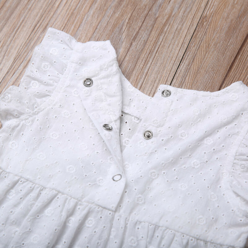 Goocheer Summer Flower Baby Girls Ruffles Romper Infant Newborn Baby Jumpsuit Playsuit Bow Clothes