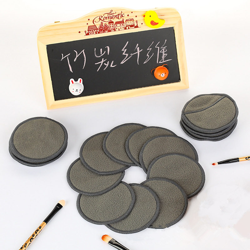 New Reusable Bamboo Fiber Washable Rounds Pads Makeup Removal Cotton Pad Cleansing Facial Pad Tool F3772
