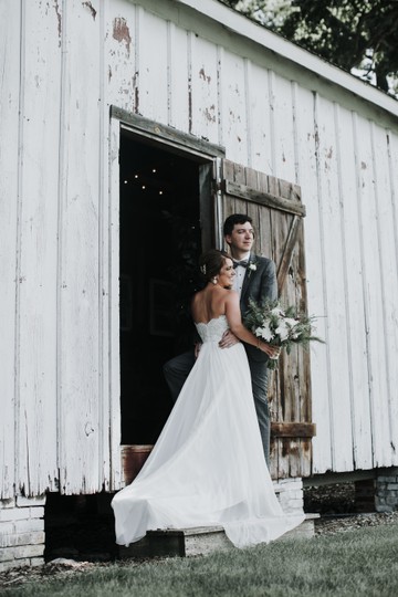 Country Casual Dresses Lace Strapless Wedding Gown Robe De Mariee Boho Sexy Backless Wedding Dress Chiffon Bottom Bridal Gowns 0510