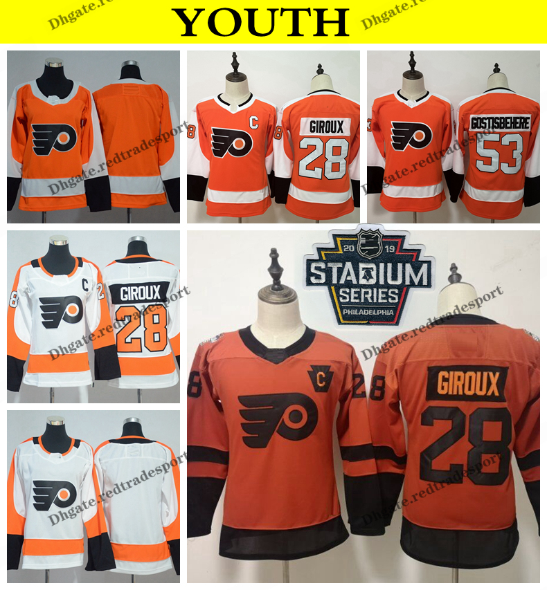2019 Stadium Series Youth Philadelphia Flyers 28 Claude Giroux Kids Hockey Jerseys 53 Shayne Gostisbehere Home Orange Shirts C Patch, White blank
2019 Stadium Series Youth Philadelphia Flyers 28 Claude Giroux Kids Hockey Jerseys 53 Shayne Gostisbehere Home Orange Shirts C Patch, White blank