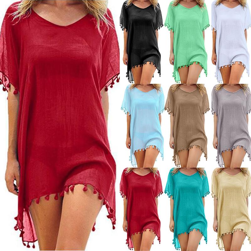 LOOZYKIT 2020 Bathing Suits Summer Mini Dress Women Solid Chiffon Beach Wear Tassels Swimsuit Cover Up Swimwear Loose Cover Ups
LOOZYKIT 2020 Bathing Suits Summer Mini Dress Women Solid Chiffon Beach Wear Tassels Swimsuit Cover Up Swimwear Loose Cover Ups