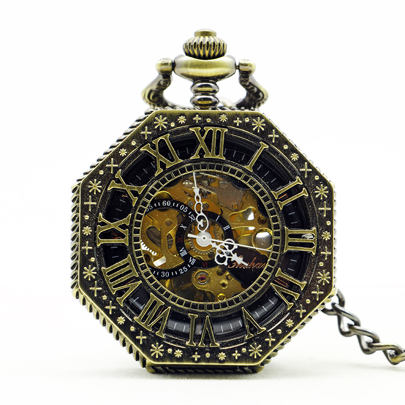 Steampunk Hand Wind Vintage Mechanical Pocket Watch Skeleton Black White Hands Fob Men Watch With Chain Roman Numberals Gift, As described
Steampunk Hand Wind Vintage Mechanical Pocket Watch Skeleton Black White Hands Fob Men Watch With Chain Roman Numberals Gift, As described