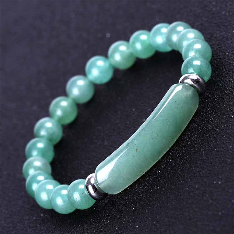 Natural Stone Gemstone Beaded Bracelet Wristband Designer Jewelry Bridge Bar Love Heart Charm Tiger Eye Agate Beads Bracelets for Woman Man Fashion Fi