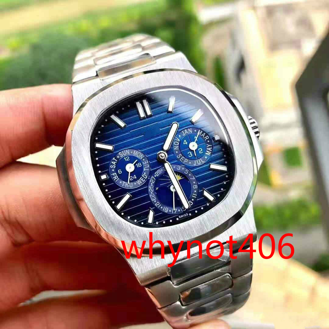Men's top luxury nautilus multi-function 6-pin 40mm stainless steel hard man automatic mechanical watch 20 colors, 15
Men's top luxury nautilus multi-function 6-pin 40mm stainless steel hard man automatic mechanical watch 20 colors, 15