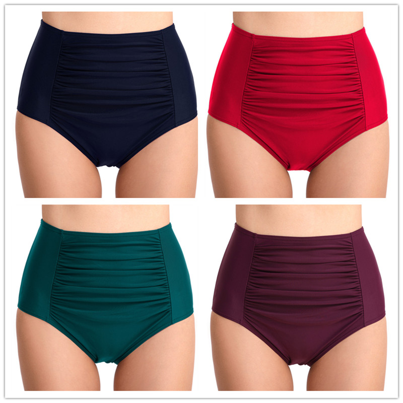 2020 Women Swimwear Bikini Bottom Solid High Waist Ruched Swimsuit Briefs Plus Size Female Underwear Swimming Sporty BeachWear
2020 Women Swimwear Bikini Bottom Solid High Waist Ruched Swimsuit Briefs Plus Size Female Underwear Swimming Sporty BeachWear