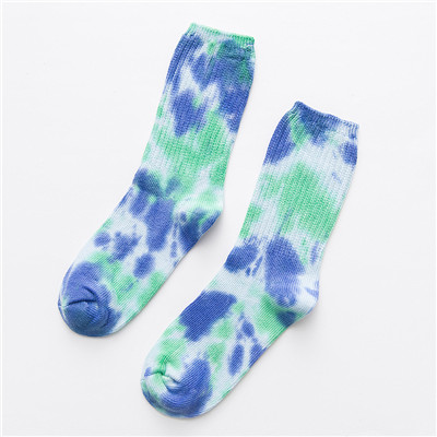 High-Quality Cotton Skate Socks Men Sock Knee-high Funny Cycling Running Hiking Tie Dye Sox