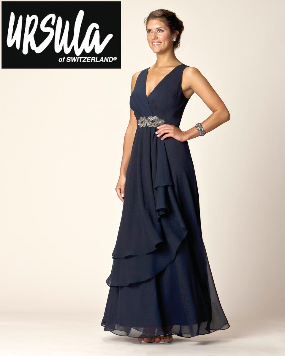 Dark Navy Mother Of The Bride Dresses Crystal V Neck Ruffles Chiffon Floor Length Evening Dress For Wedding Plus Size Mother Gowns