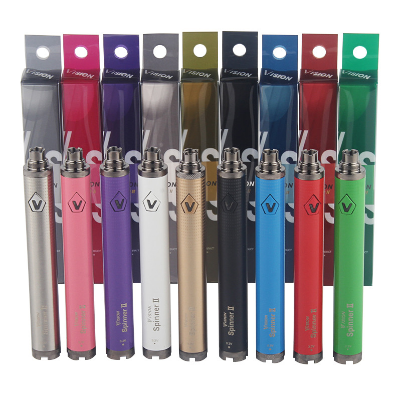 MOQ 5Pcs Vision spinner II 2 Batteries 1600mAh Ego twist 3.3-4.8V variable voltage battery for Electronic cigarette atomizer
MOQ 5Pcs Vision spinner II 2 Batteries 1600mAh Ego twist 3.3-4.8V variable voltage battery for Electronic cigarette atomizer