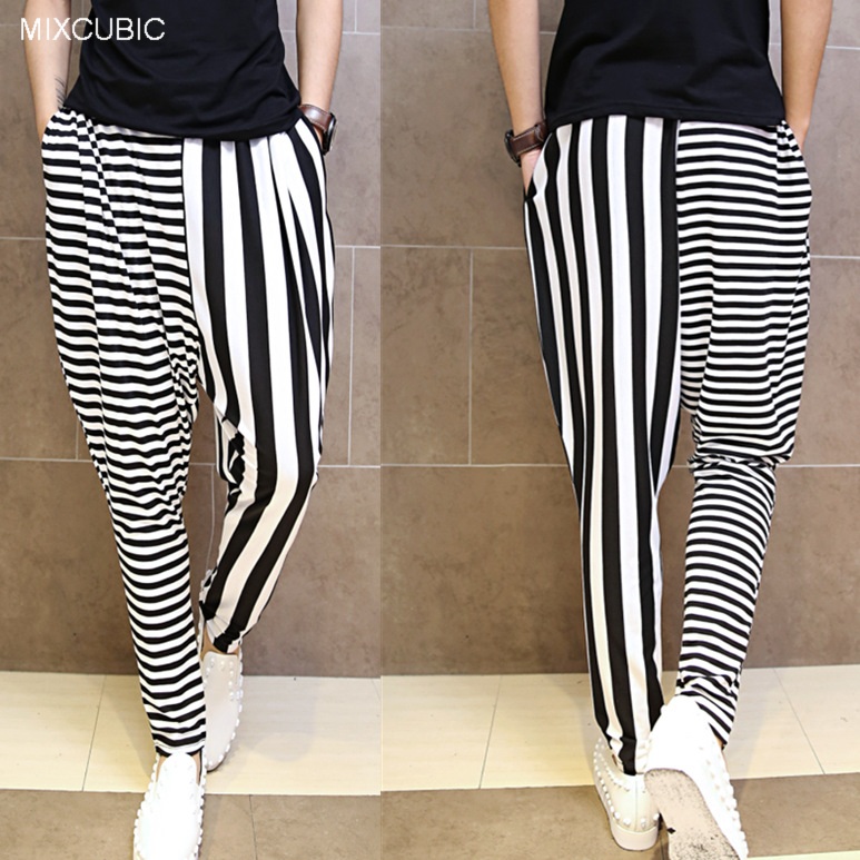 MIXCUBIC Nightclub Asymmetrical black and white stripes dance pantalone, mens harem pants,low drop crotch Pants, slacks calca
MIXCUBIC Nightclub Asymmetrical black and white stripes dance pantalone, mens harem pants,low drop crotch Pants, slacks calca