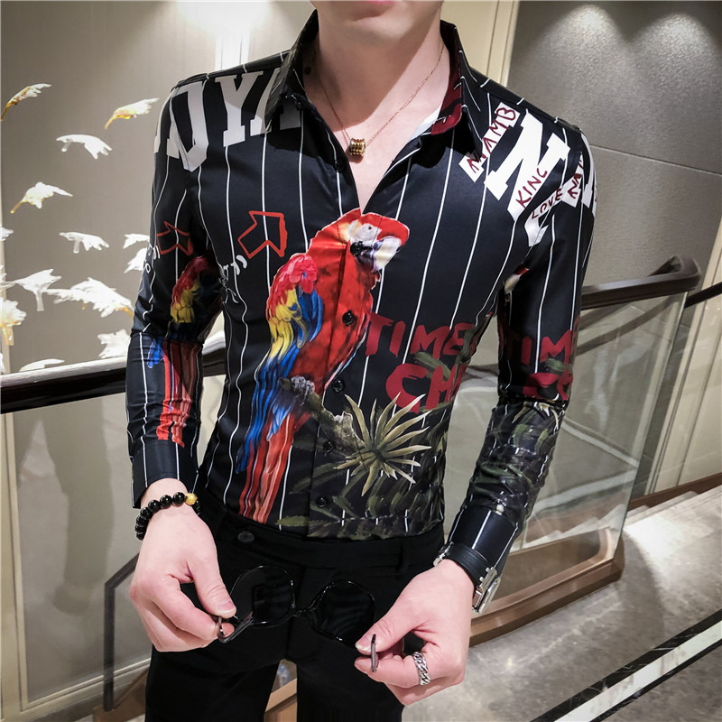 Camisa Homem Male Long Sleeve Shirt Autumn Clothes 2020 Spring New Pattern Printing Shirt Baroque Slim Fit Club Men, Black
Camisa Homem Male Long Sleeve Shirt Autumn Clothes 2020 Spring New Pattern Printing Shirt Baroque Slim Fit Club Men, Black
