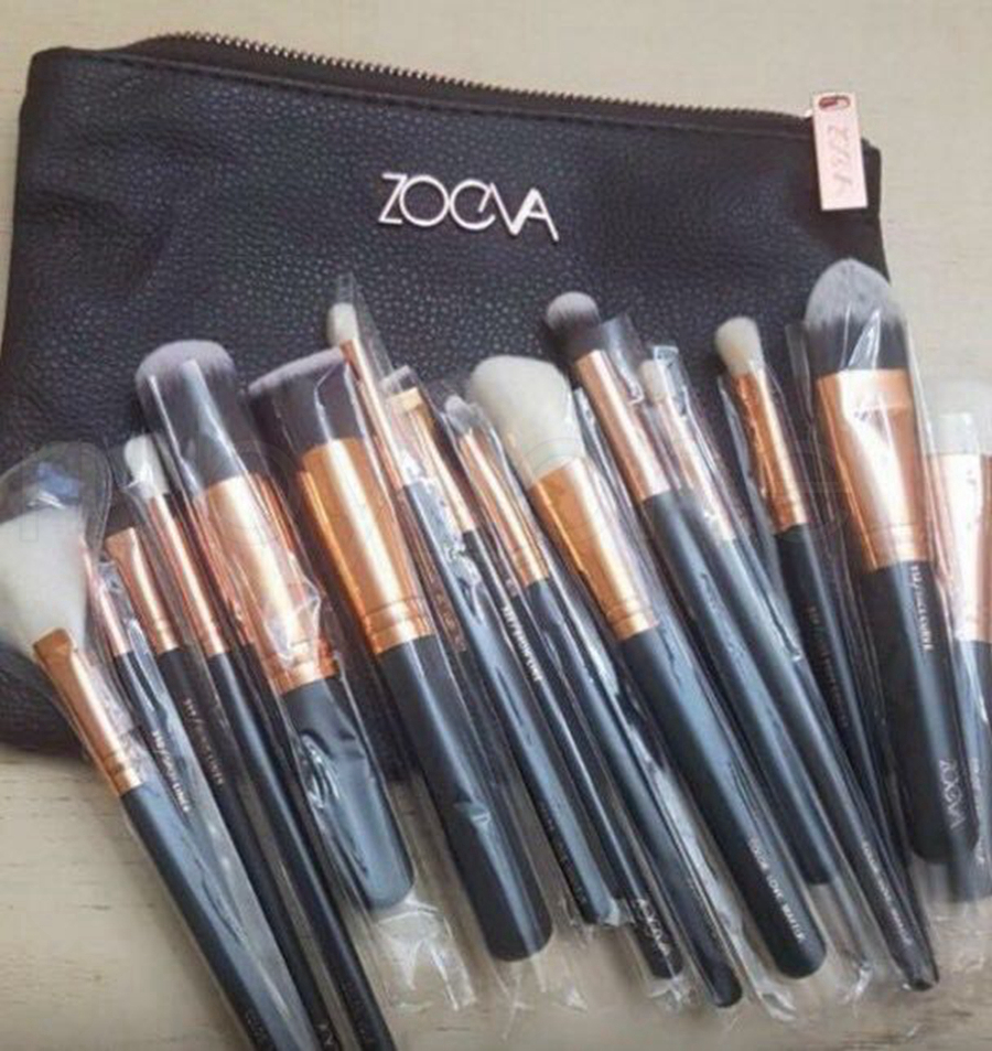 Wood Handle Makeup Brushes Set Professional Powder Foundation Eyeshadow Eyebrow Eyelash Brush Kits With Bag Juego De Brochas De Maquillaje Con De Made