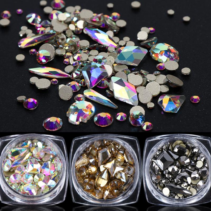 1 Box Shiny Diamond 3D Nail Art Rhinstones Mixed Round Rhombus Stones Flat Back Nail Gem Jewelry Set Glitter Decorations LY1607
1 Box Shiny Diamond 3D Nail Art Rhinstones Mixed Round Rhombus Stones Flat Back Nail Gem Jewelry Set Glitter Decorations LY1607