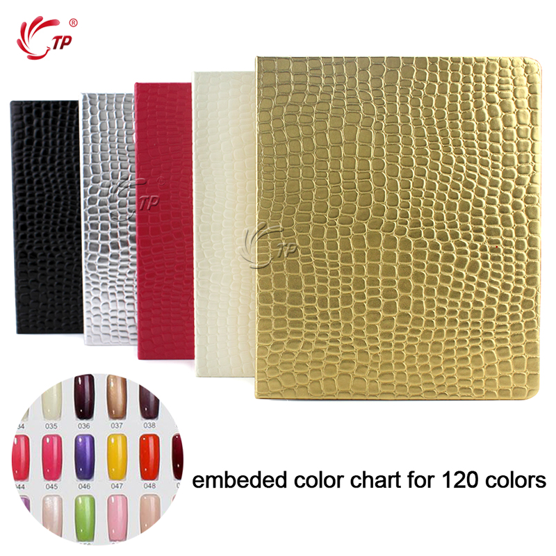 Nail Practice & Display Professional Artificial Leather 120 Colors Card Book Chart With Pcs False Gel Polish Art Tips