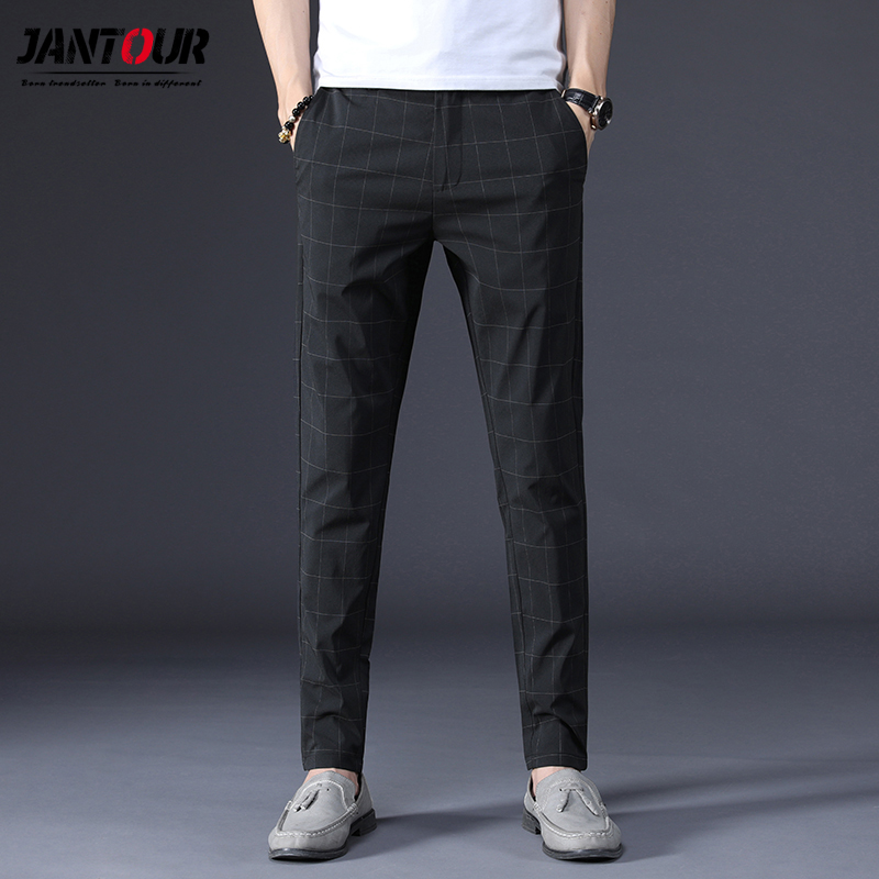 Brand Pants Men Casual Elastic Long Trousers Male high quality plaid straight gray Work Pant men's summer thin big size 28-38
Brand Pants Men Casual Elastic Long Trousers Male high quality plaid straight gray Work Pant men's summer thin big size 28-38