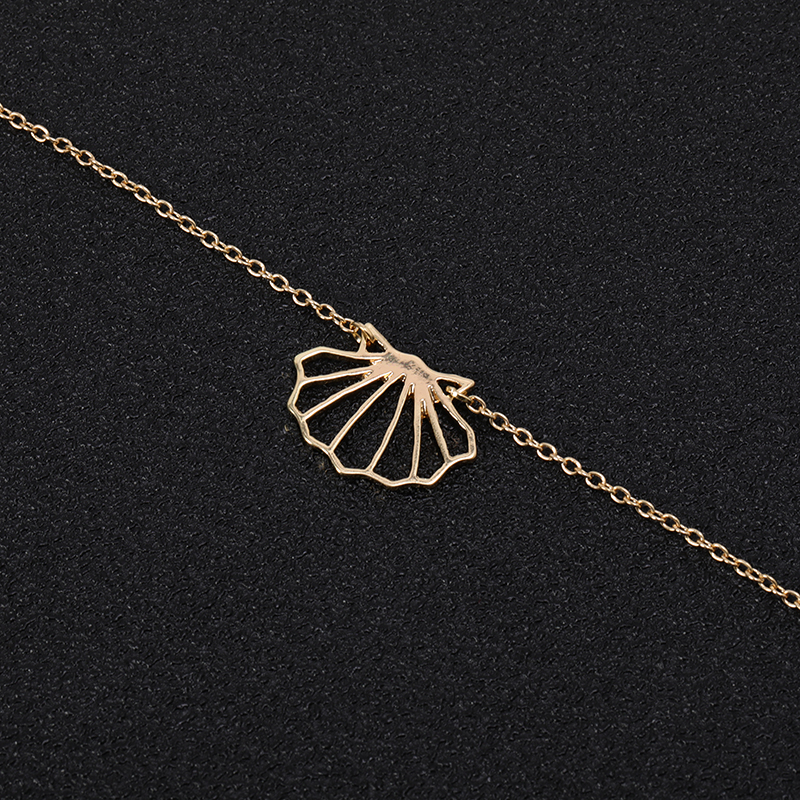 10PCS Geometric Origami Sea Clam Shell Bracelet Nautical Ariel Mermaid Conch Seashell Chain Bracelets Bangles for Ocean Beach Party Jewelry