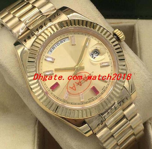 Luxury Watch II 18k Gold 41mm Diamond Ruby Watch Bigger Diamond Bezel 218235 Automatic Fashion Date Men's Watches Wristwatch
Luxury Watch II 18k Gold 41mm Diamond Ruby Watch Bigger Diamond Bezel 218235 Automatic Fashion Date Men's Watches Wristwatch