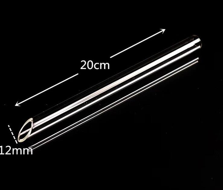 Transparent Glass Straws Clear Glass Reusable Wedding Birthday Party Drinking Straws Thick Straws Straight Pipe 20cm