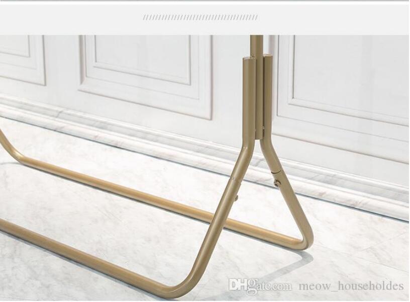 Landing coat hanger Bedroom Furniture Custom color Golden clothing racks in cloth stores Simple display of men's and women's clothes Undergr