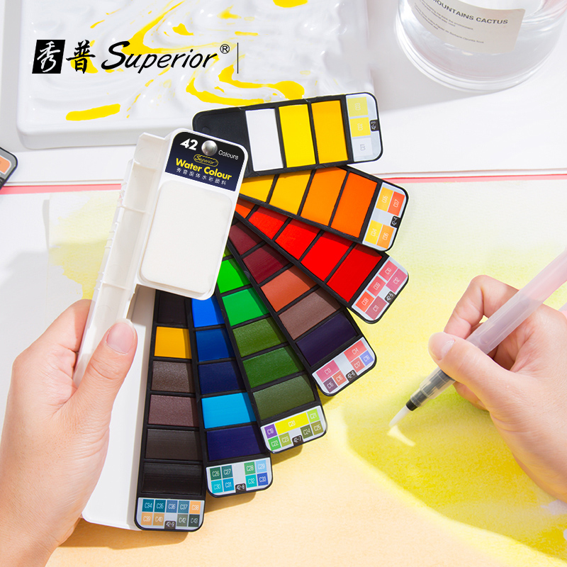 Superior Solid Watercolor Set 18/25/33/42 Color Basic Neone Glitter Watercolor Paint Brush for Drawing Art Paint Supplies
Superior Solid Watercolor Set 18/25/33/42 Color Basic Neone Glitter Watercolor Paint Brush for Drawing Art Paint Supplies