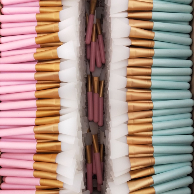 Colorful DIY silicone mask brush Round handle Silicon face Facial Masks Mud Mixing Brushes