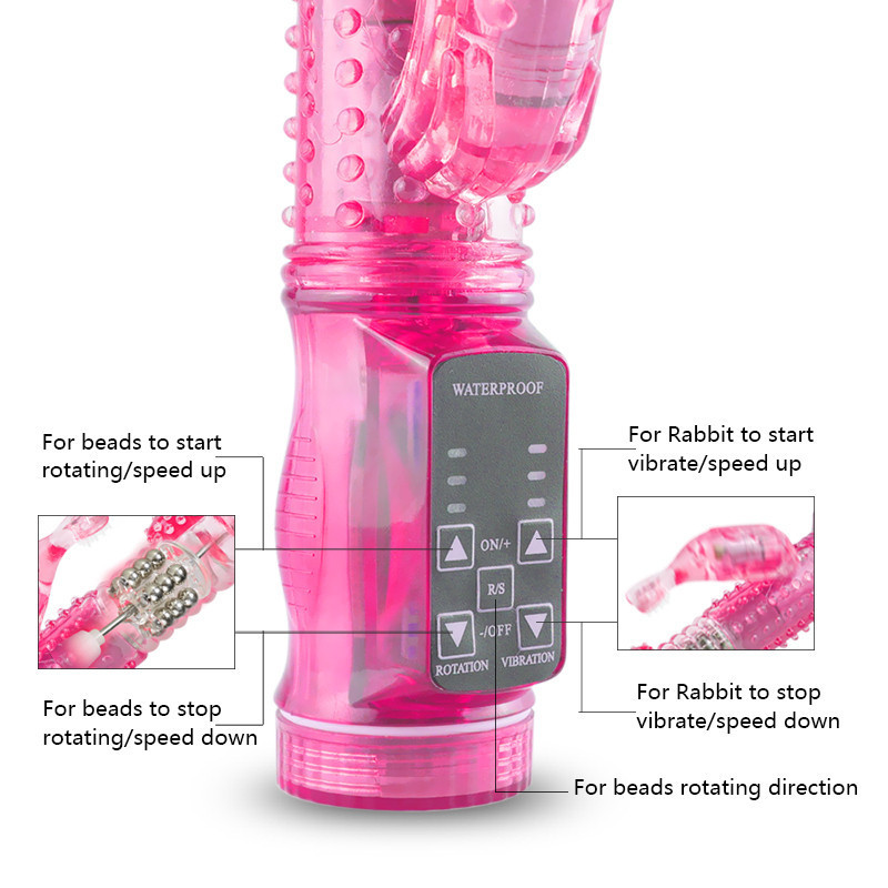 G Spot Dildo Rabbit Masturbator Sex Toy for Women Clitoris Double Vibrator 10 Speeds Vagina Vibration Y200421