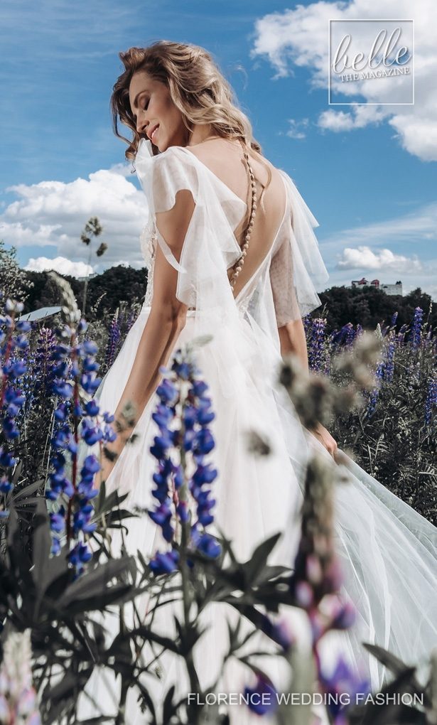 Bohemian 2019 Florence Wedding Dresses V Neck Lace Appliques Buttons Beach Bridal Gowns Plus Size Boho robe de mariée