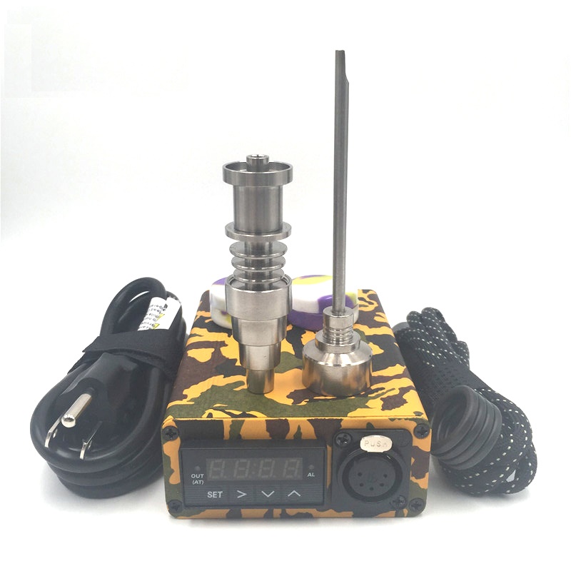 Portable Colorful ENAIl electric dab nail kit PID temperature digital dabber box with Ti Quartz nails & coil heater for water glass bong
Portable Colorful ENAIl electric dab nail kit PID temperature digital dabber box with Ti Quartz nails & coil heater for water glass bong