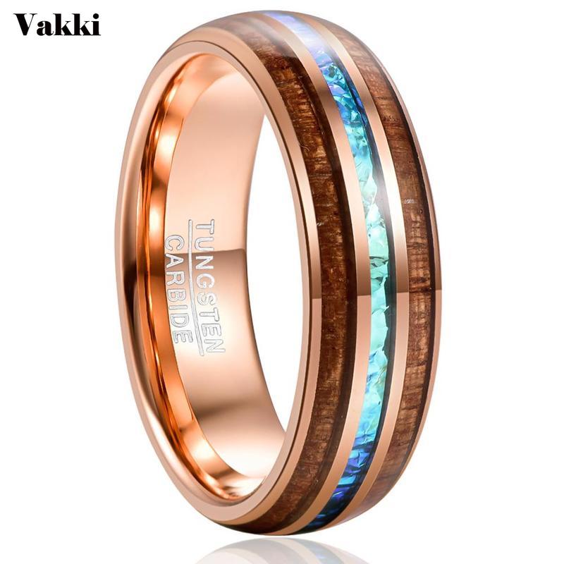 6mm Rose Gold locust tree wood and Imitated Opal Inlay Tungsten Carbide Rings Wedding Bands for Men Comfort Fit Size 6 to 14
6mm Rose Gold locust tree wood and Imitated Opal Inlay Tungsten Carbide Rings Wedding Bands for Men Comfort Fit Size 6 to 14